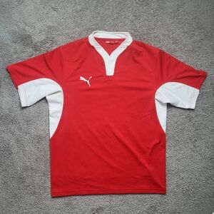 Puma Red and White Soccer Jersey